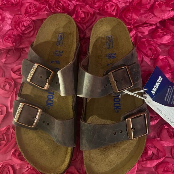 Arizona Oiled Leather Footbed Sandals - Picture 3 of 7